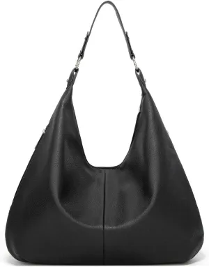 Slouchy Hobo Shoulder Bag for Women Genuine Leather Designer Top Handle Tote for Everyday Essentials