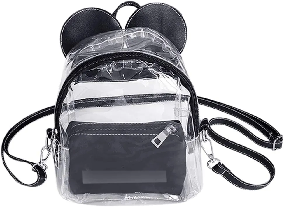 Small Clear Daypack Transparent Crossbody Shoulder Cosmetic Bag