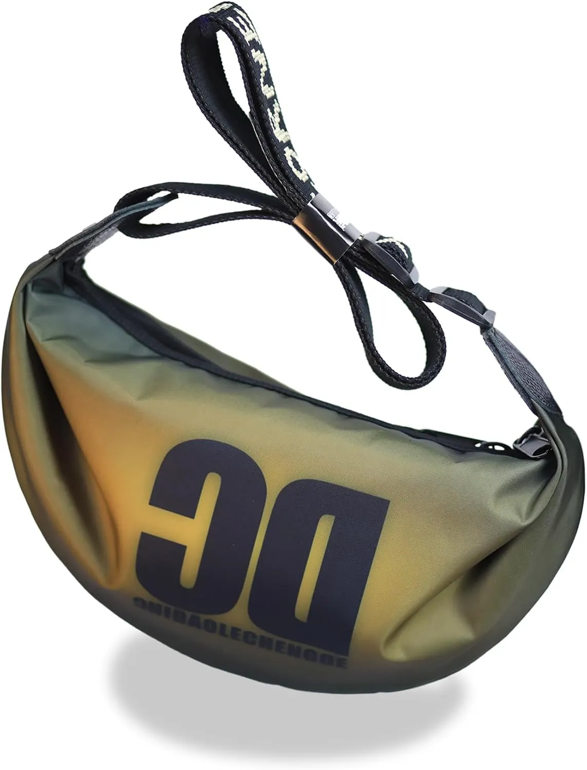 Small Crescent Crossbody Bag,Trendy Nlony Hobo Purse with Gradient Color,Lightweight Sling Bag for Women and Men Daily