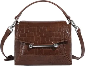 Small Crossbody Bags for Women Trendy Leather Top-handle Handbags Satchels Designer Mini Shoulder Purse with Flap 2025