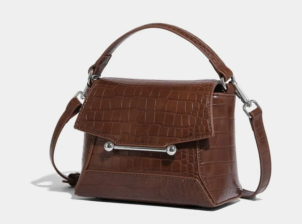 Small Crossbody Bags for Women Trendy Leather Top-handle Handbags Satchels Designer Mini Shoulder Purse with Flap 2025