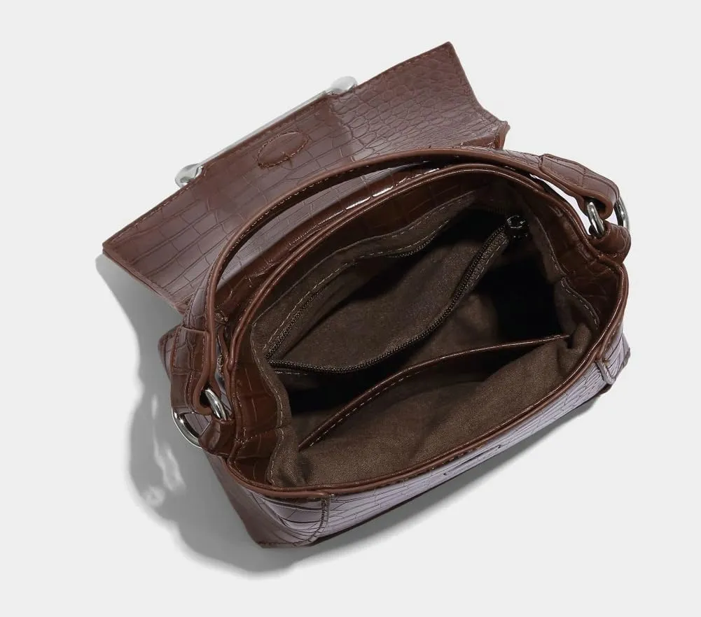 Small Crossbody Bags for Women Trendy Leather Top-handle Handbags Satchels Designer Mini Shoulder Purse with Flap 2025