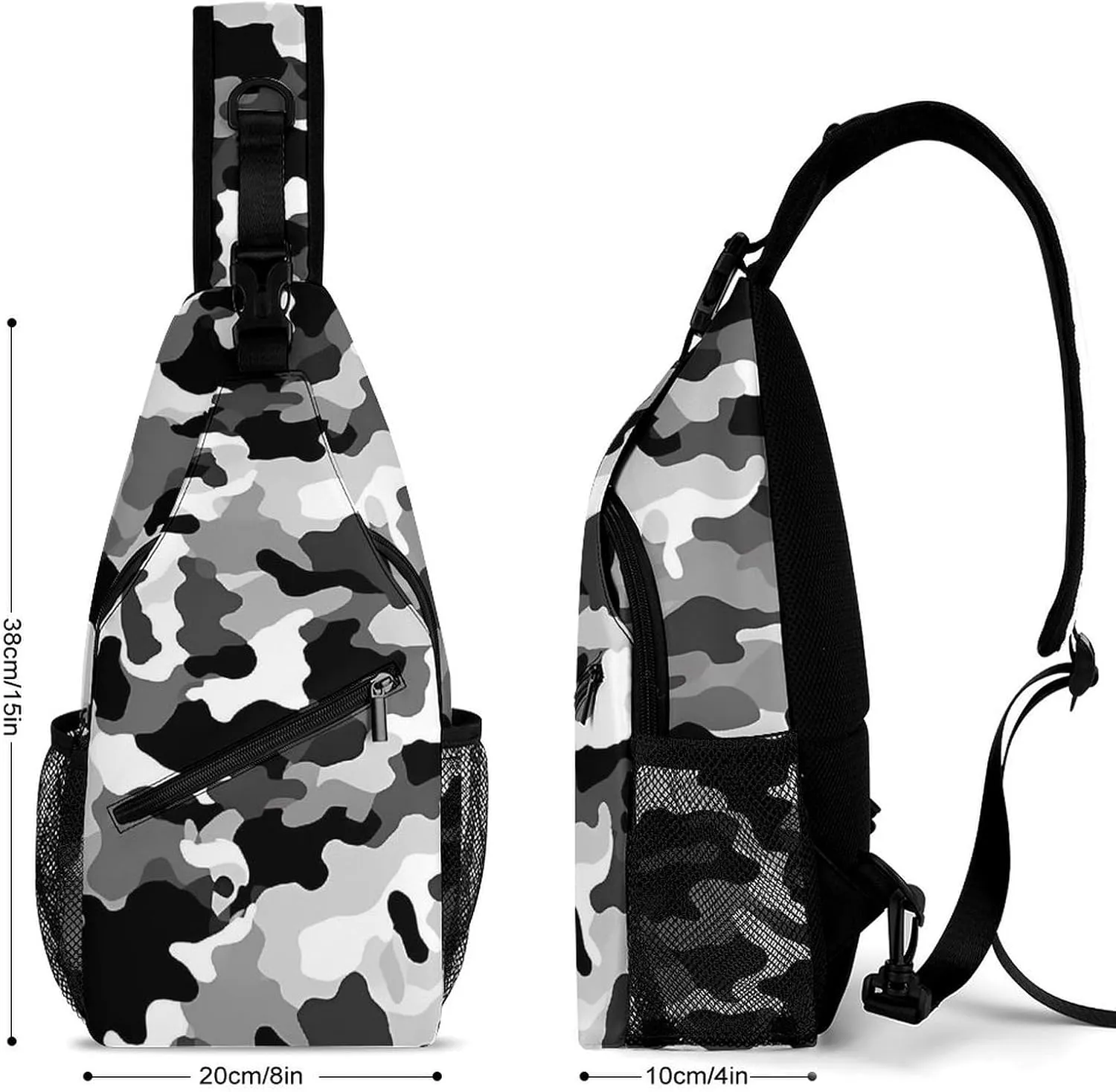 Small Crossbody Sling Backpack Mid-Century Modern Art Cat Chest Bags for Traveling Chest Fashion Shoulder Bag