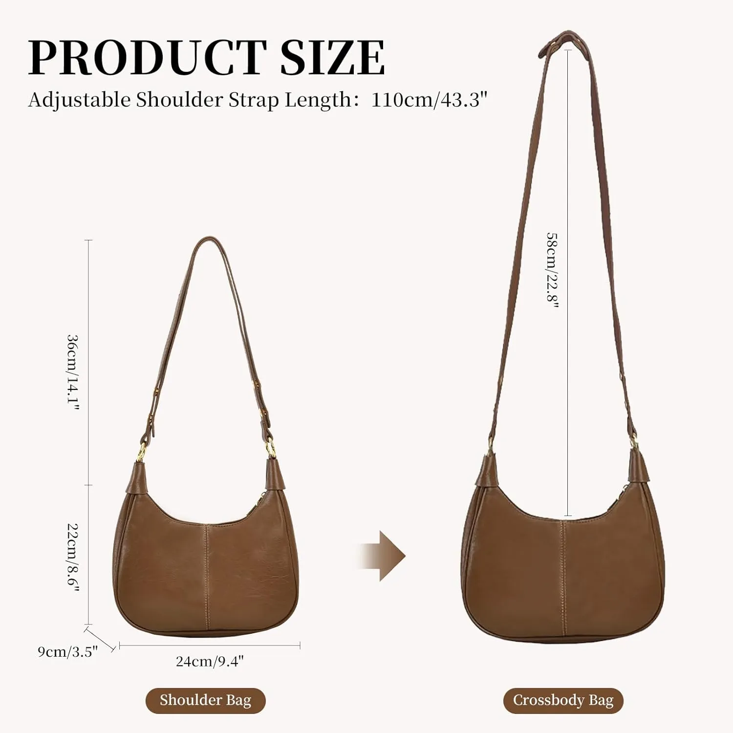 Small Hobo Bags for Women Crescent Shoulder Purse Retro Trendy Crossbody Handbag Fall Bag 2025