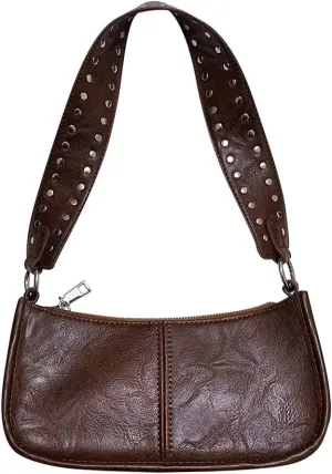 Small Shoulder Bag for Women Crossbody Sling Bag PU Tote Handbag Classic Hobo Purse Clutch Underarm Luna Bag(Red)