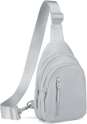 Small Sling Bag Crossbody Bag for Women with 4 Pockets Cross Body Fanny Pack Womens Chest Bag for Outdoors Traveling
