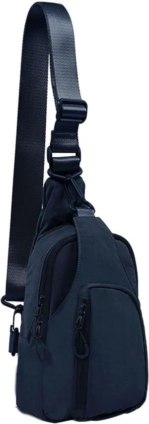 Small Sling Bag for Women Men, Small Crossbody Sling Bag with Adjustable Straps Daily Chest Bag Lightweight Casual Backpack for Traveling Hiking Blue