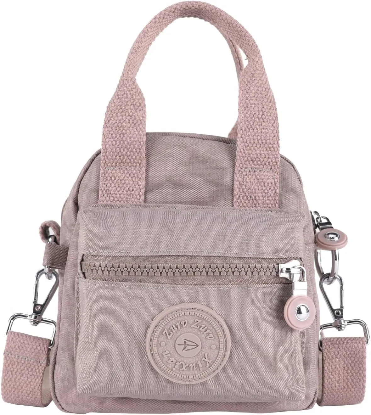 Small Tote Bag with Zipper, Women Waterproof Mini Crossbody Handbags Shoulder Bag Ladies Casual Satchel