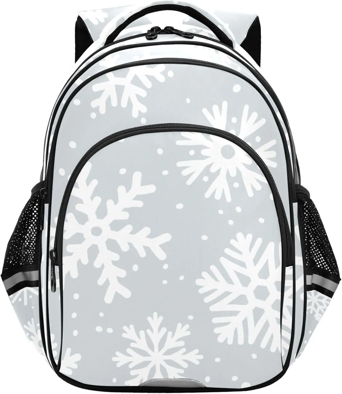 Small Travel Backpacks for Women Men - Casual Daypack White Snowflakes Snowfall Lightweight Laptop Backpack Durable Shoulder Bag