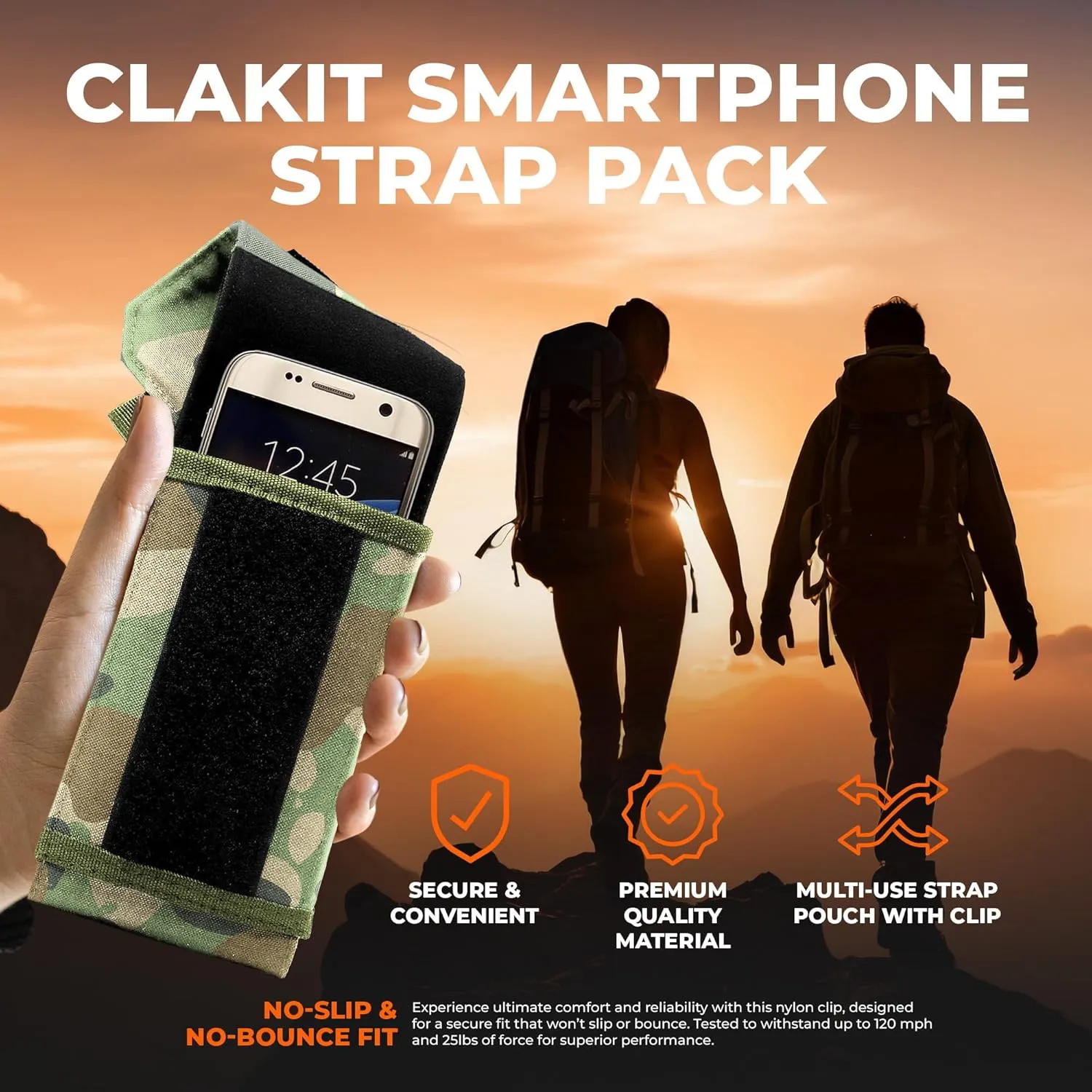 Smartphone Strap Pack - Backpack Shoulder Strap Pocket - Backpack Attachment for Hikers, Travelers, Students, and Commuters
