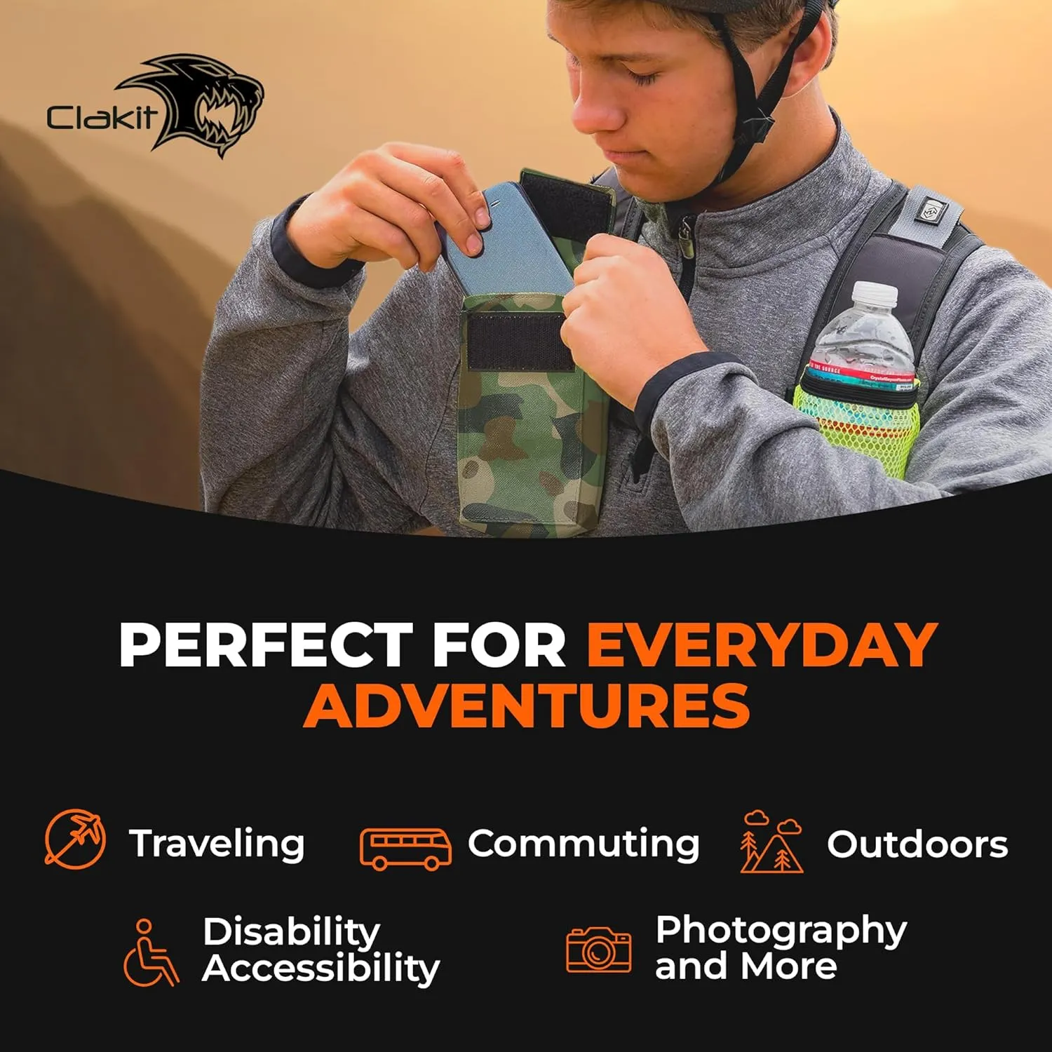 Smartphone Strap Pack - Backpack Shoulder Strap Pocket - Backpack Attachment for Hikers, Travelers, Students, and Commuters