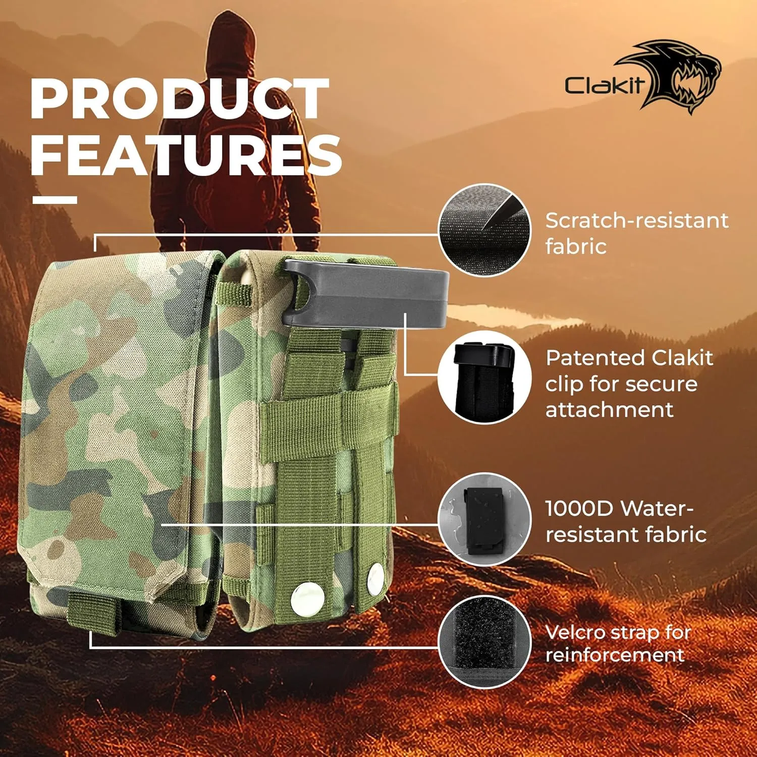 Smartphone Strap Pack - Backpack Shoulder Strap Pocket - Backpack Attachment for Hikers, Travelers, Students, and Commuters
