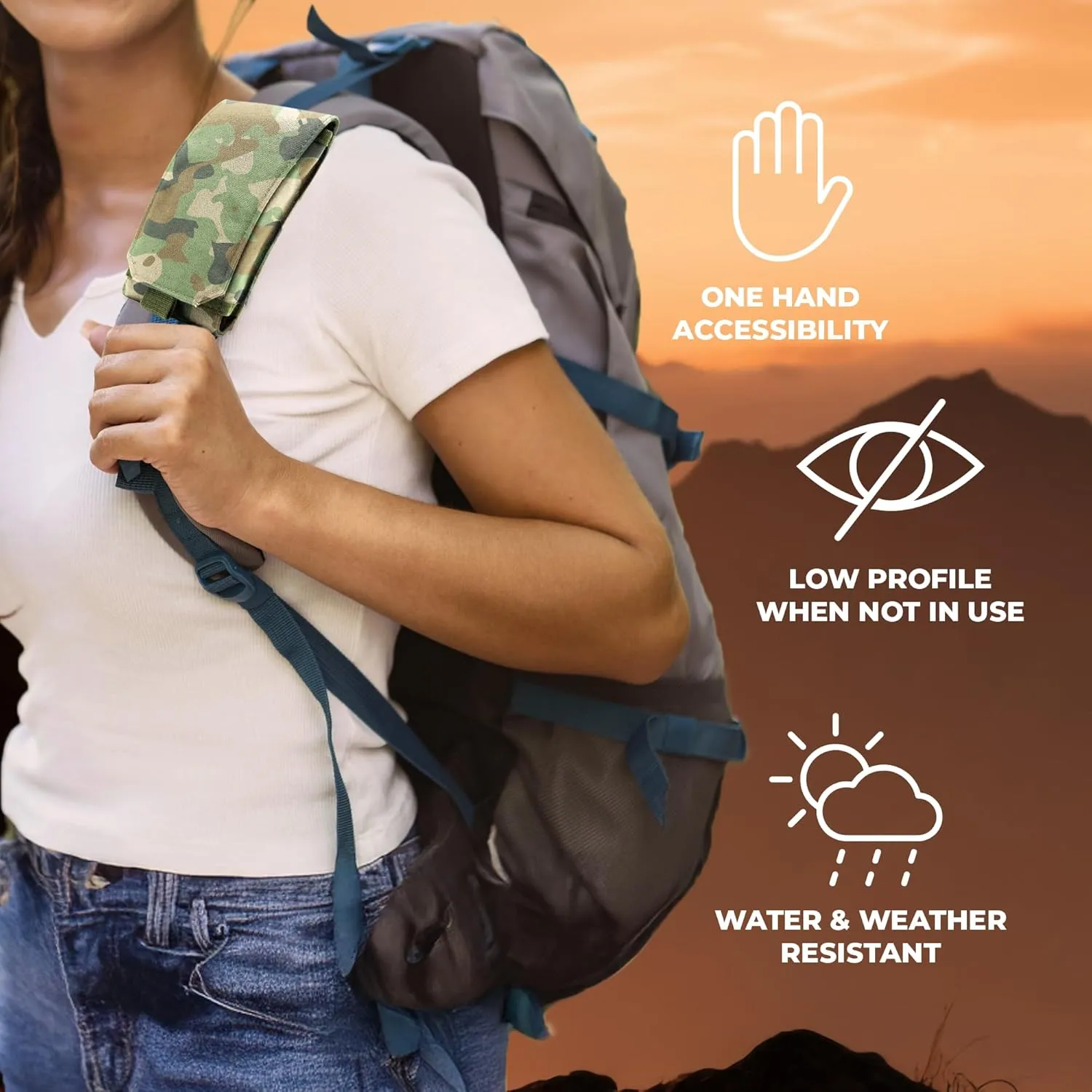 Smartphone Strap Pack - Backpack Shoulder Strap Pocket - Backpack Attachment for Hikers, Travelers, Students, and Commuters