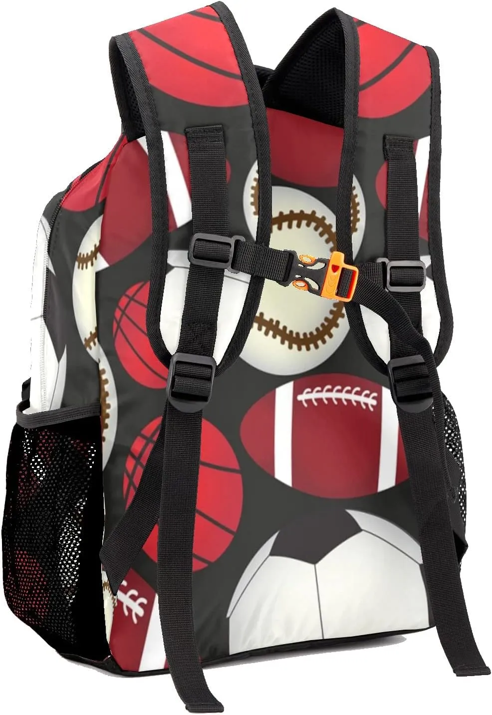 Soccer Baseballs Personalized Kids School Backpack Custom for Boys Girls Primary Daypack School Bookbag Travel Bag