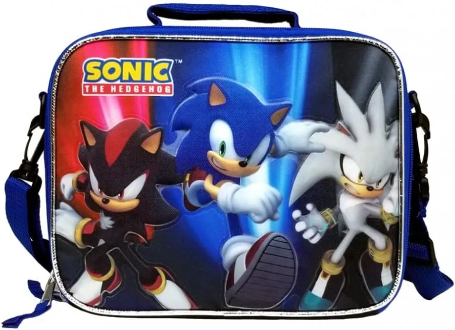 Sonic The Hedgehog Insulated Lunch Bag with Adjustable Shoulder Straps