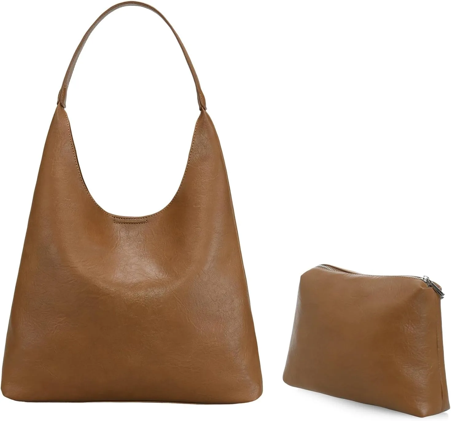 Sorexuber Suede Bag for Women Hobo Bag Soft Shoulder Purse Handle Handbag Large PU Handbag for Everyday Travel Durable Purse