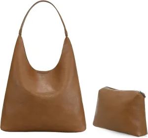 Sorexuber Suede Bag for Women Hobo Bag Soft Shoulder Purse Handle Handbag Large PU Handbag for Everyday Travel Durable Purse