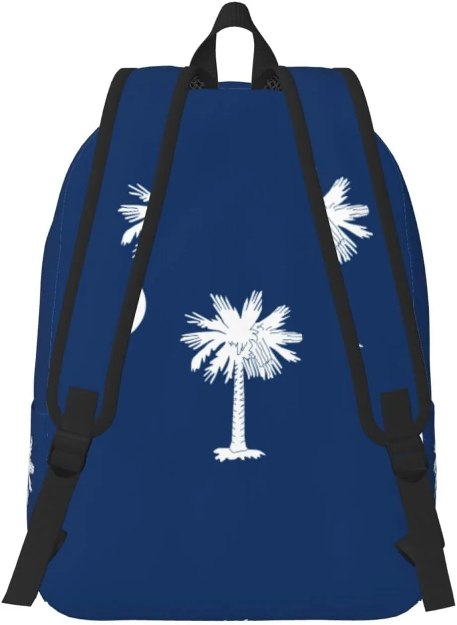South Carolina Flag print Laptop Backpack for Women Men,Bookbag Casual Daypackfor College Work for Travel Computer