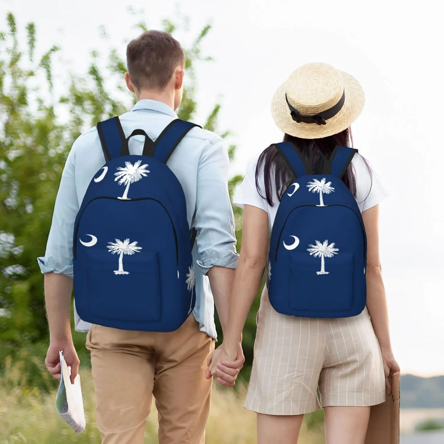 South Carolina Flag print Laptop Backpack for Women Men,Bookbag Casual Daypackfor College Work for Travel Computer