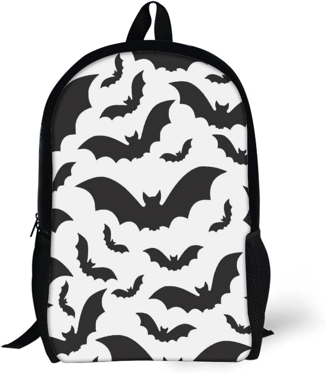 Spooky Halloween Bats Black Backpack Lightweight Waterproof Backpacks Laptop Backpack for Unisex Casual Travel Daypacks Large Capacity
