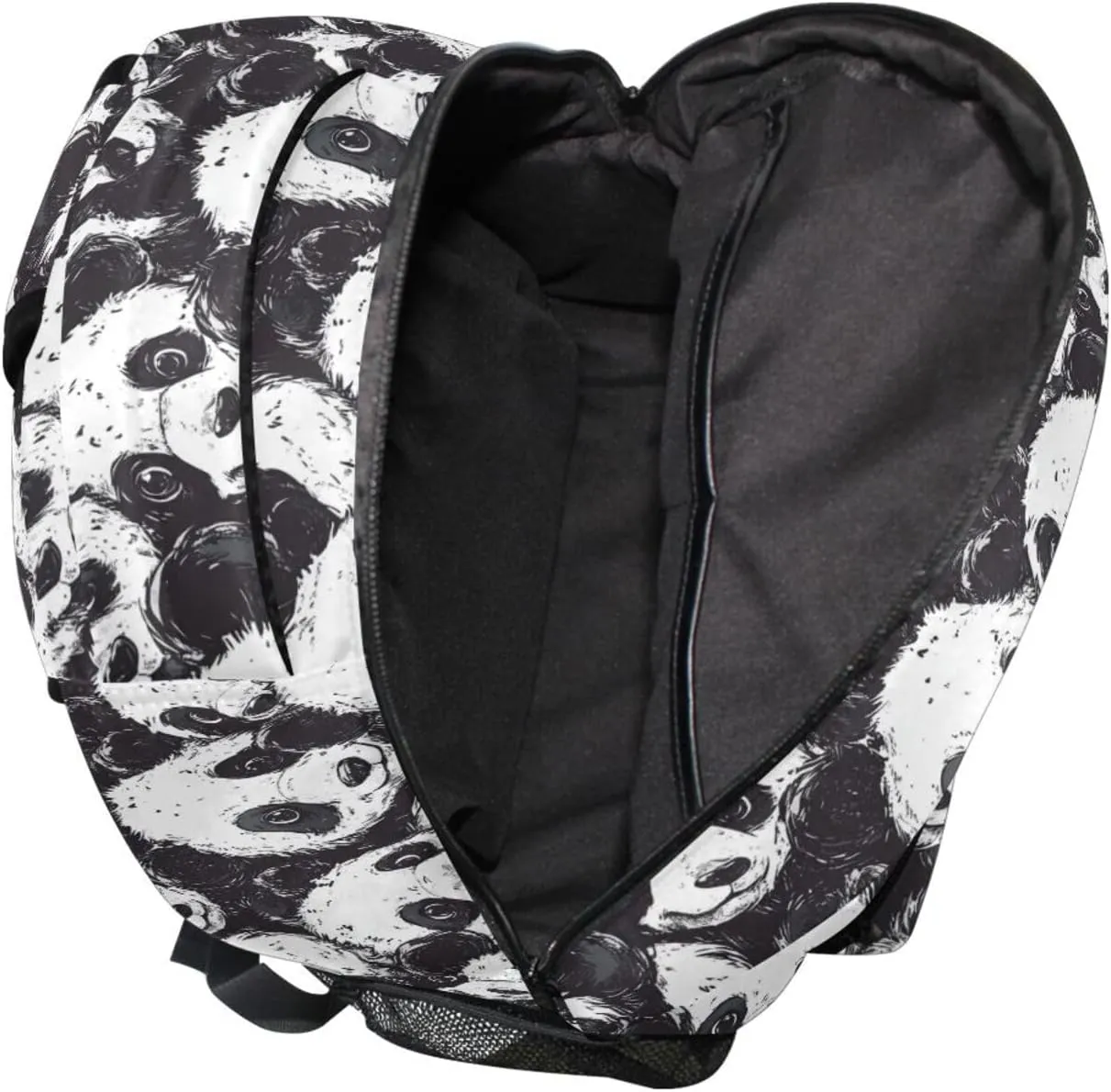 Sport Backpack for Men Women Fashion Stylish Travel Bags with Chest Strap for College Work Cartoon Cute Black and White Panda