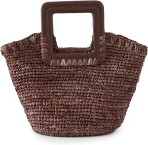 STAUD Women's Shirley Raffia Mini Bucket Bag