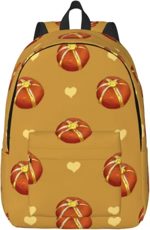 Stylish Canvas Casual Lightweight Backpack For Men, Women,Buttered Bread Laptop Travel Rucksack