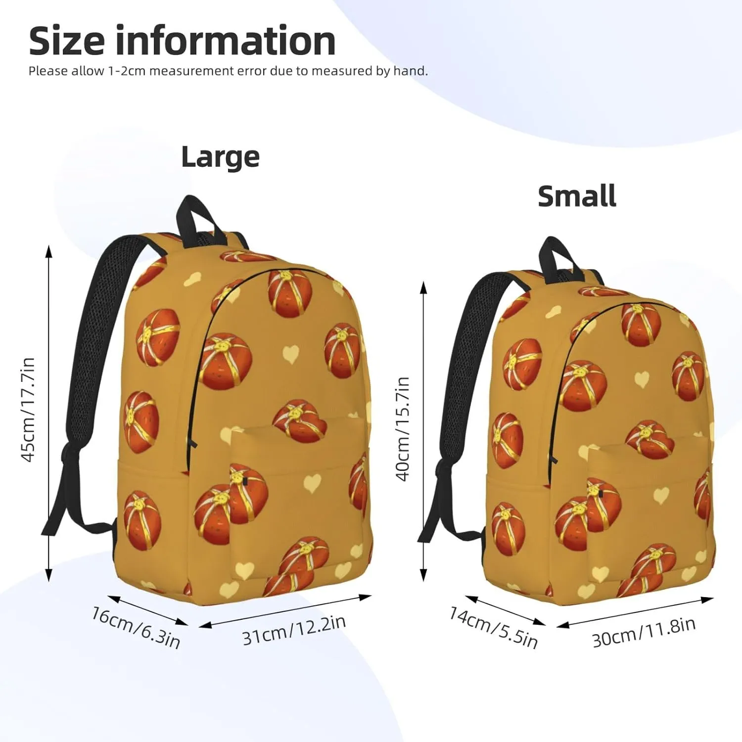 Stylish Canvas Casual Lightweight Backpack For Men, Women,Buttered Bread Laptop Travel Rucksack
