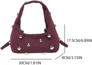 Suede Bag for Women, Brown Suede Tote Bag, Simulation Vintage Fashion Suede Shoulder Bag, Fashion Underarm Bag, Ca