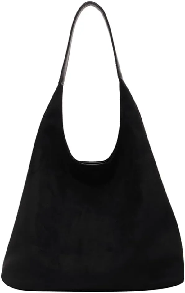 Suede Bag for Women, Leather Vintage Shoulder Hobo Bag, Fashion Slouchy Tote Bag, Soft Crossbody Purse Handbags Trendy