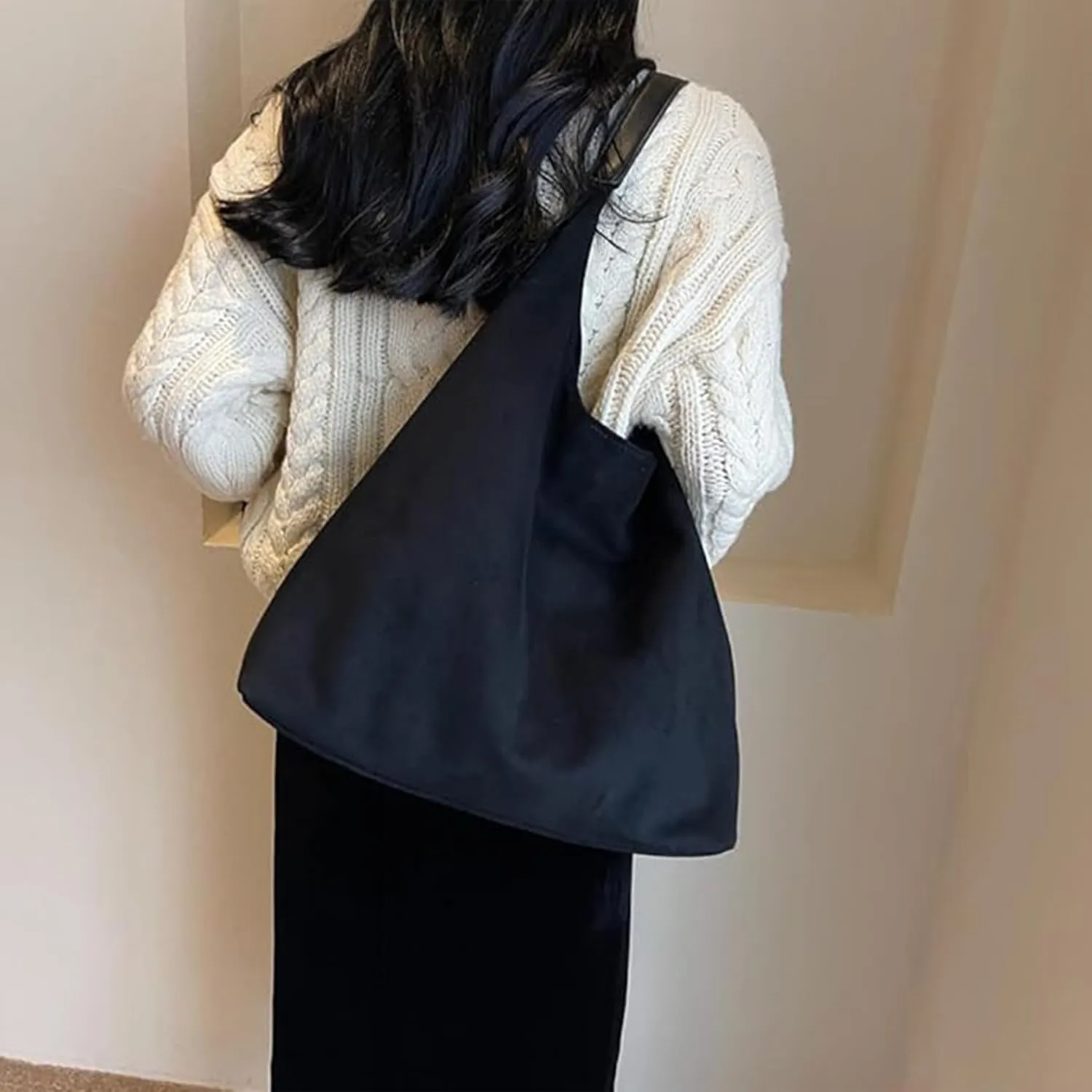 Suede Bucket Bag 2024 - Crossbody Hobo Shoulder Tote Handbag for Women Large Slouchy Purse Suede Handbags Collection