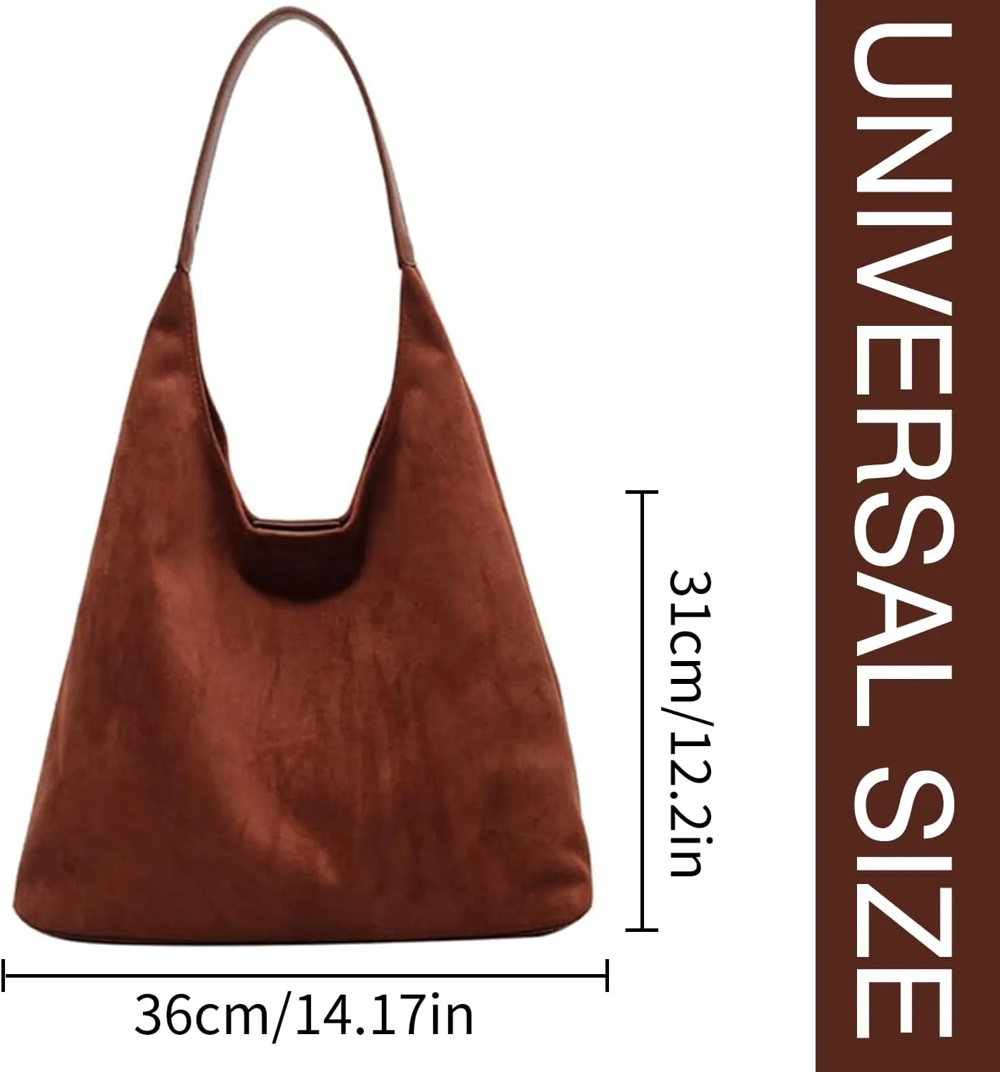 Suede Bucket Bag 2024 - Crossbody Hobo Shoulder Tote Handbag for Women Large Slouchy Purse Suede Handbags Collection