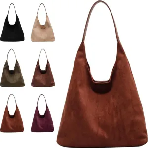 Suede Bucket Bag 2024 - Crossbody Hobo Shoulder Tote Handbag for Women Large Slouchy Purse Suede Handbags Collection