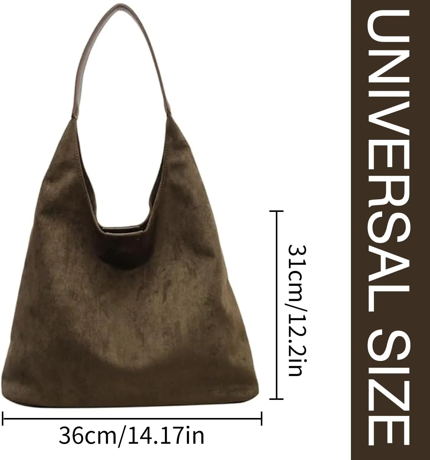 Suede Bucket Bag 2024 - Crossbody Hobo Shoulder Tote Handbag for Women Large Slouchy Purse Suede Handbags Collection