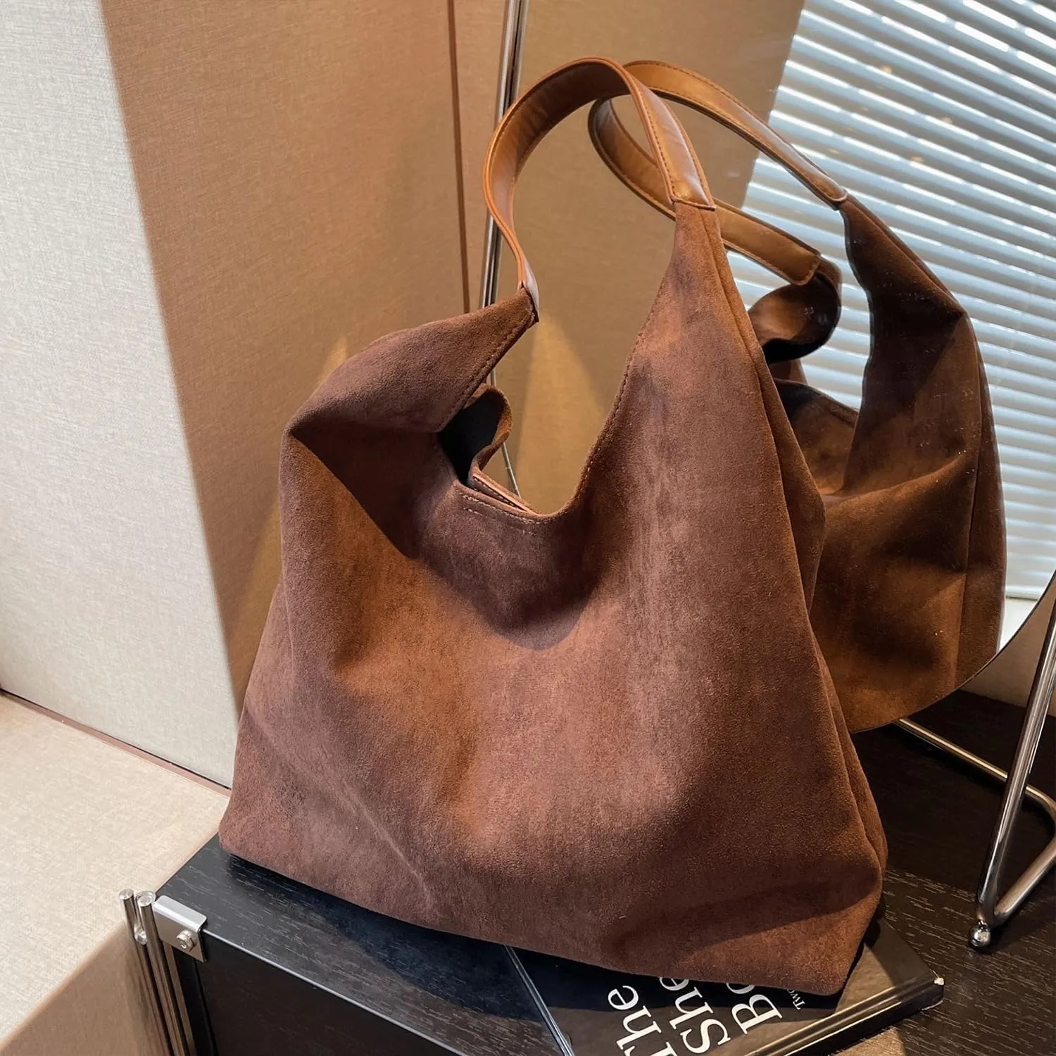 Suede Bucket Bag 2024 - Crossbody Hobo Shoulder Tote Handbag for Women Large Slouchy Purse Suede Handbags Collection
