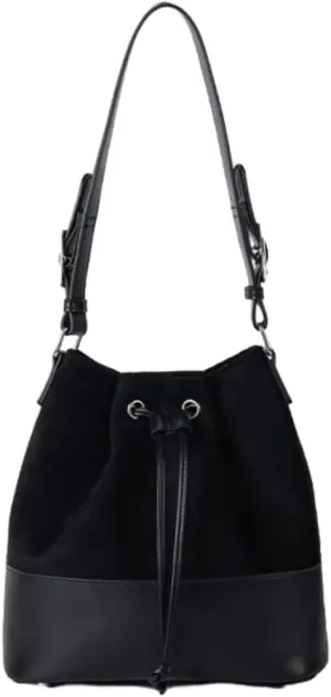 Suede Bucket Bag for Women 2025 Spring Fashion Matte Finish Shoulder Bag Crossbody Purse Work Casual Tote Handbag