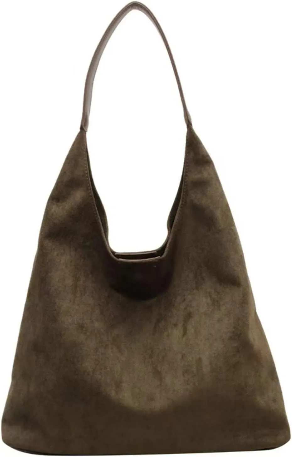 Suede Hobo Bags for Women - Retro Slouchy Office Shoulder Top-handle Tote Handbags