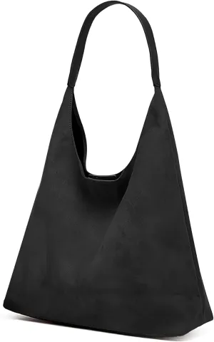 Suede Hobo Tote Bag for Women – Stylish Slouchy Handbag, Leather Work Bag, Women’s Handbags, Hobo Tote Bag for Travel&Office