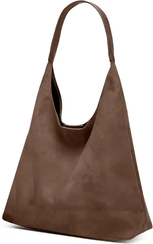 Suede Hobo Tote Bag for Women – Stylish Slouchy Handbag, Leather Work Bag, Women’s Handbags, Hobo Tote Bag for Travel&Office