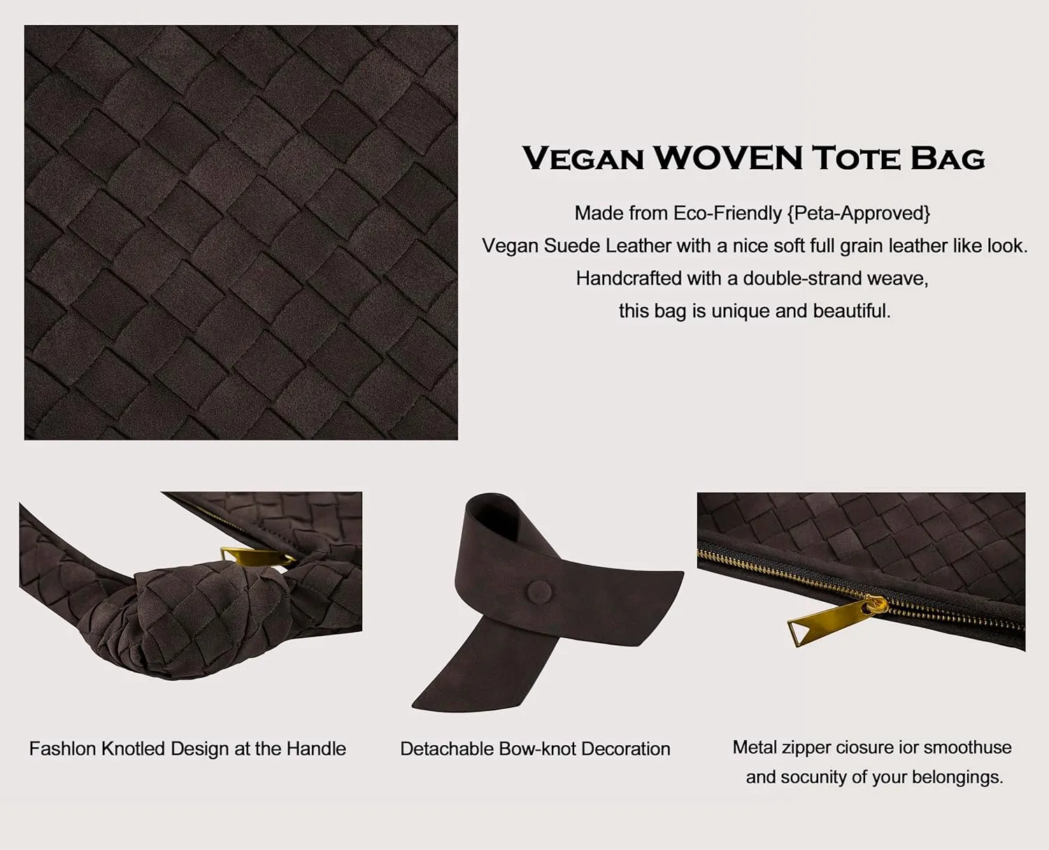 Suede Leather Woven Bag for Women, Woven Knot Clutch Bag, Woven Purse, Evening Handbag, Vegan Leather Top Handle Bag