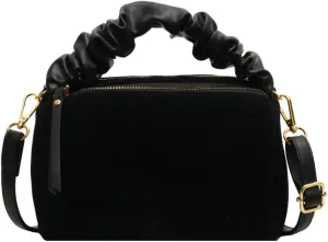 Suede Tote Bag Crossbody Bag for Women Suede Shoulder Bag Handbag Vintage Brown Suede Bag Purse Faux Leather Satchel Bags