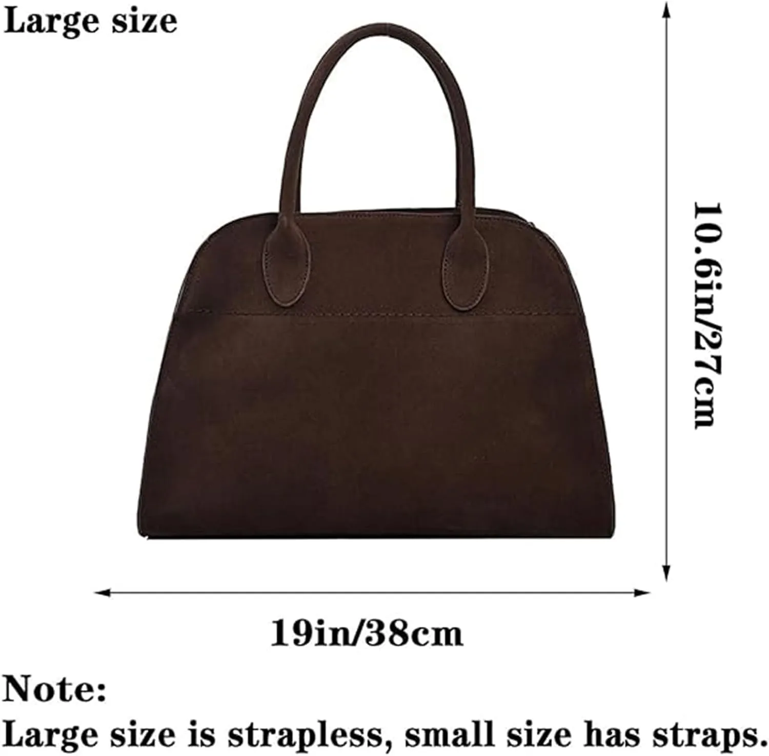 Suede Tote Bag For Women Brown Suede Handbag Fashion Retro Shoulder Satchel Bag For Work Travel Shopping