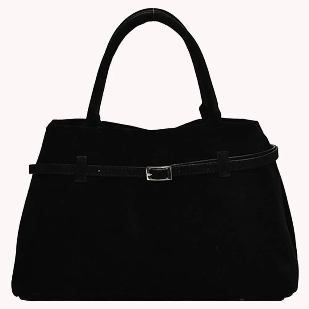 Suede Tote Bag for Women, Brown Suede Handbag Slouchy Hobo Bag Leather Purse Fall Winter Work Bag