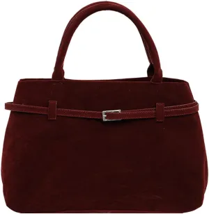 Suede Tote Bag for Women, Brown Suede Handbag Slouchy Hobo Bag Leather Purse Fall Winter Work Bag