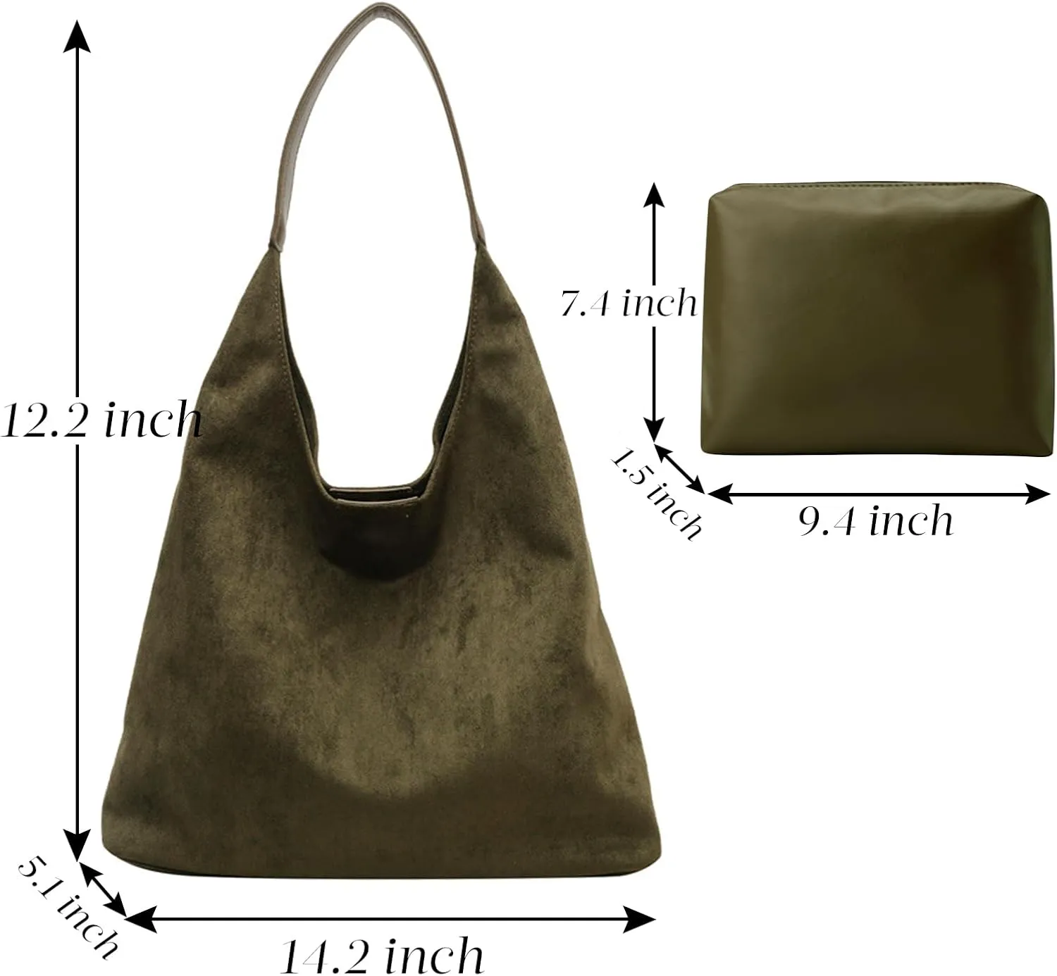 Suede Tote Bag for Women Hobo Bags Large Capacity Top Handle Bag Shoulder Bag,Premium Faux Suede Material