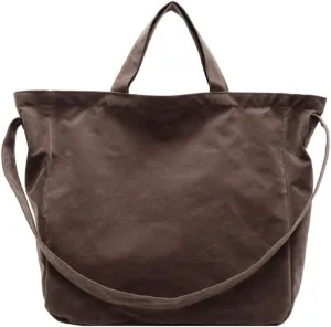 Suede Tote Bag for Women Vintage Retro Extra Large Slouchy Hobo Shoulder Satchel Top Handle Work Purse Crossbody Handbag