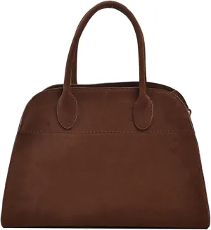 Suede Tote Bag for Women, Women's Suede Purse Vintage Top Handle Bag, Fashion Retro Shoulder Satchel Work Leather Bag