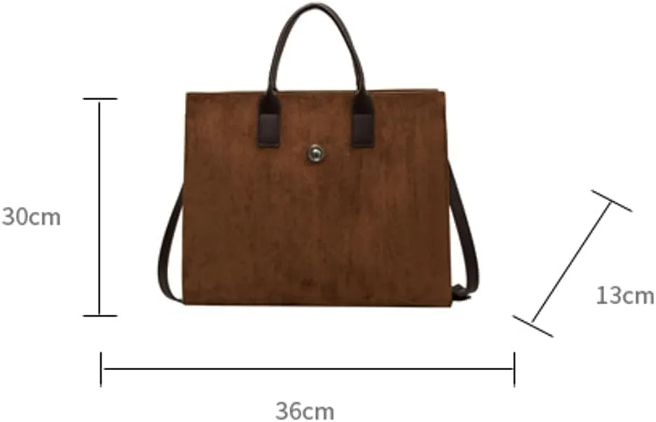 Suede Tote Handbag Winter Fall Shoulder Bag Purse for Women Men Adjustable Strap Trendy Crossbody Bag 2024