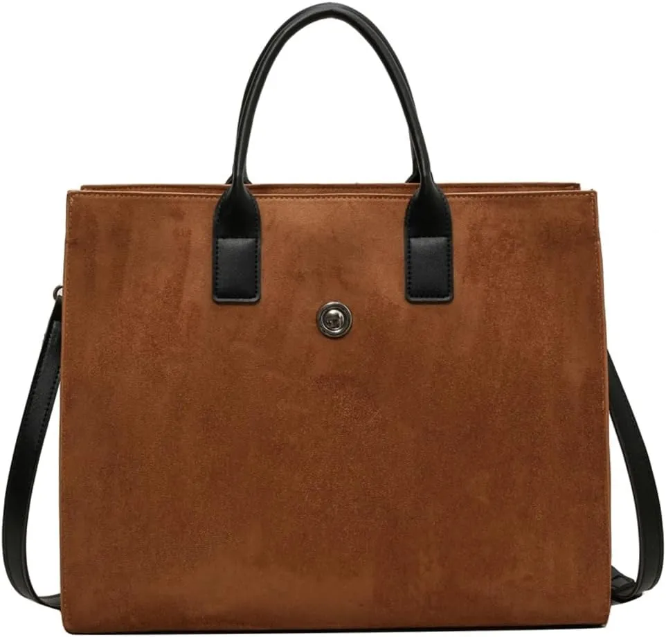 Suede Tote Handbag Winter Fall Shoulder Bag Purse for Women Men Adjustable Strap Trendy Crossbody Bag 2024