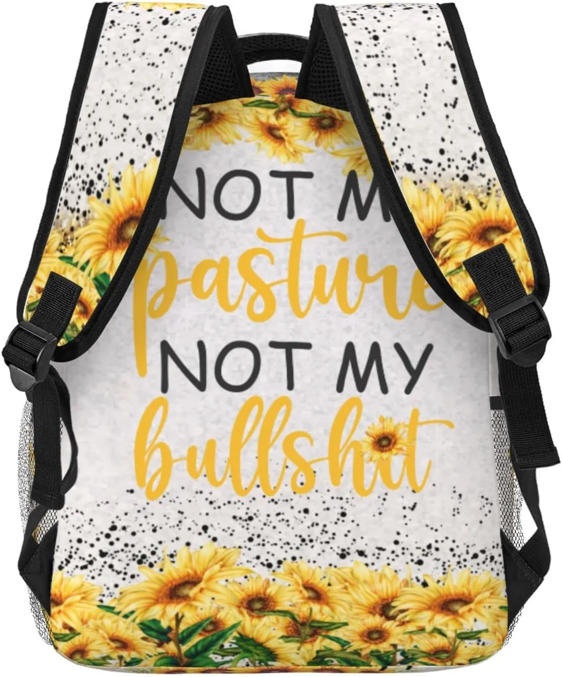Sunflower Cow Cow Sunflower Backpack Bull Cattle Double Shoulder Bag Cow Print Laptop Bagpack for Men Women Cow Stuff Accessories Bookbag for Work Camping Travel